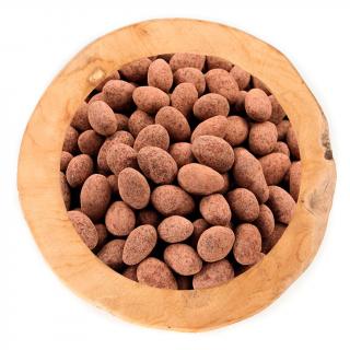 SVĚT OŘÍŠKŮ Mandle v polevě z hořké čokolády s kakaem (68% kakaa) Váha: 100g