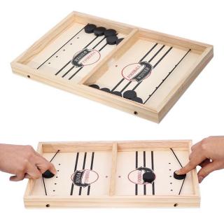 Dřevěná stolní hra - Vzdušný hokej (22x35 cm)