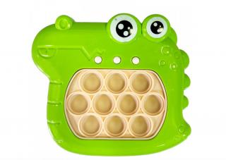 Herní konzole QUICK PUSH - Pop it (krokodýl) Zelená