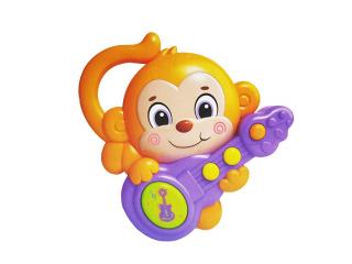 Interaktivní hračka se světelnými a zvukovými efekty - Opička Žlutá
