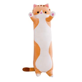 Plyšový polštář - Kočka (70 cm) Hnědá