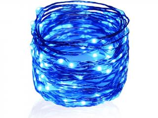 Venkovní vánoční světelný mikro řetěz - Modrý 200 led Modrá 2m - 200 led diod