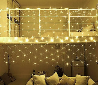 Vnitřní vánoční LED světelná síť - teplá bílá 160 diod (se záblesky)