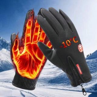 Zimní sportovní rukavice - černé (-10 °C) L