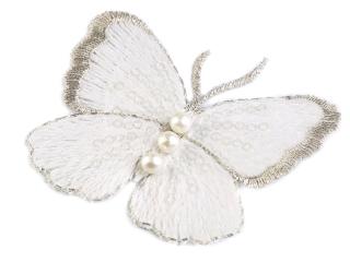 Nášivka Motýl s perlami