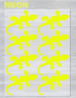 Nažehlovací neonový obrázek - Ještěrky malé, žluté