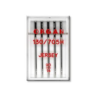 Strojové jehly Organ Jersey 90/14