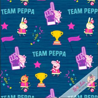 PROSTŘIH úplet Peppa team na jeans