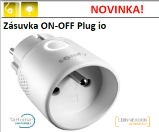 Somfy Plug Receiver ON/OFF io – vnitřní zásuvka pro vzdálené zapínání elektros. (Somfy)