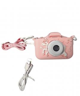 Dětský digitální fotoaparát s motivem jednorožec-růžový