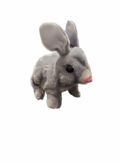 Interaktivní plyšový králíček - šedý