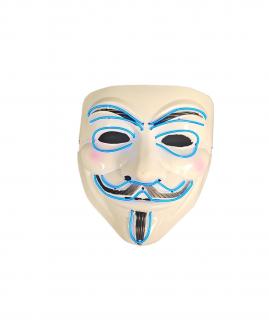 LED světelná Karnevalová maska Vendeta - Anonymous