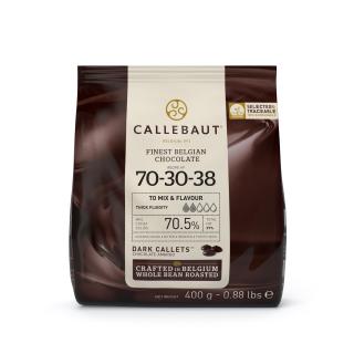 CALLEBAUT 70-30-38 hořká belgická čokoláda 70,5% 400g / 70-30-38-E0-D94