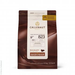 Callebaut 823 mléčná čokoláda 2,5 kg (33,6%)  - belgická Barry Callebaut