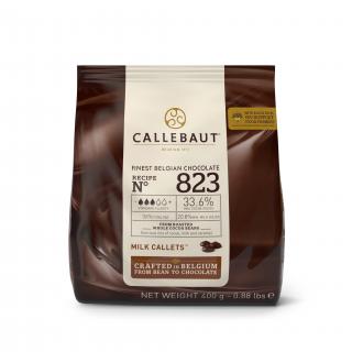 Callebaut 823 mléčná čokoláda 400g (33,6%)  - belgická Barry Callebaut
