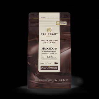 CALLEBAUT MALCHOC-D hořká čokoláda bez cukru (53,9%) 1 kg - belgická Barry Callebaut