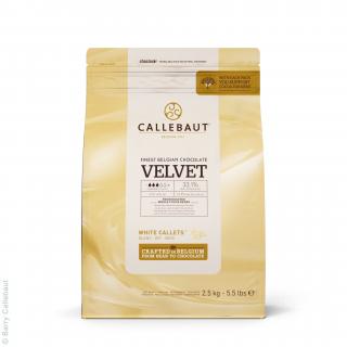 Callebaut VELVET bílá čokoláda 32% 2,5kg pecky - belgická Barry Callebaut