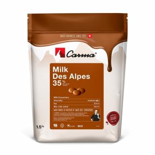 CARMA MILK DES ALPES mléčná (37% kakaa) 1,5kg - švýcarská čokoláda