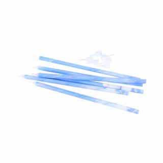 DORTOVÉ SVÍČKY - MODROBÍLÝ MARAMOR 18cm 6ks
