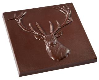 Forma na čokoládu 2x tabulka čtverec JELEN 85x85 mm - CHOCOLATE WORLD polykarbonátová