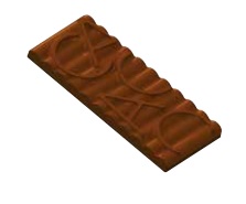 Forma na čokoládu 3x tabulka CACAO 150x65 mm - CHOCOLATE WORLD polykarbonátová