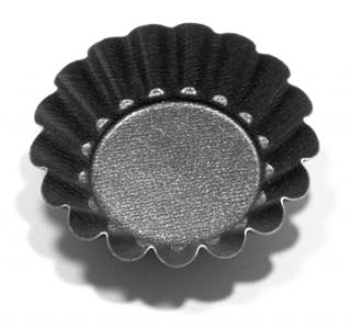 Formička na tartaletky - kulatá hladká pr. 7 cm - vlnitý okraj (hliník)