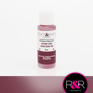 ROXY & RICH Kakaové máslo TŘPYTIVÉ - ČERVENÉ RED WINE TOPAZ 56g