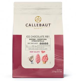 RUBY čokoláda Callebaut ICE CHOC RB1 (53,6%) 2,5kg - na polévání