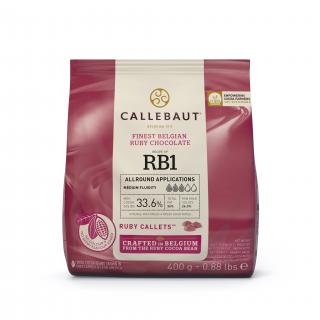 Ruby čokoláda Callebaut RB1 (33,6%) 400g - růžová - belgická Barry Callebaut