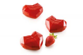 SILIKONOVÁ FORMA NA DEZERTY - AMORINI ORIGAMI (SRDCE) 110 ml
