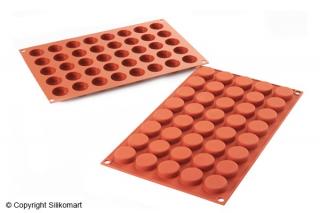 Silikonová forma na mini koláčky 40 ks - pr. 2,8 cm (6 ml)  - terakota silikon - Silikomart