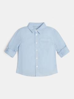 Chlapecká košile GUESS, světle modrá POCKET Barva: Světle modrá, Velikost: 74
