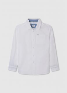 Chlapecká košile s dlouhým rukávem PEPE JEANS, bílá KARL Barva: Bílá, Velikost: 140/146