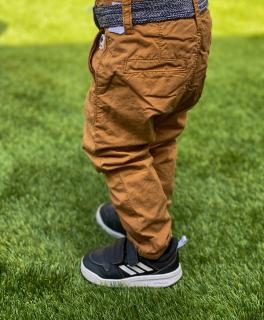 Chlapecké kalhoty s páskem LOSAN, hořčicové CHINO Barva: Světle hnědá, Velikost: 68