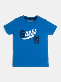 Chlapecké tričko s krátkým rukávem GUESS, modré  G  Barva: Modrá, Velikost: 104