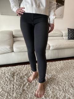 Dívčí kalhoty jegginy, denim efekt LOSAN Barva: Černá, Velikost: 128/134