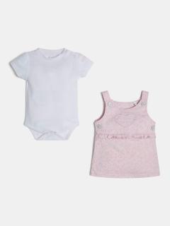 Dívčí komplet body s krátkým rukávem a laclové šaty GUESS CUTE Barva: Mix barev, Velikost: 56/62