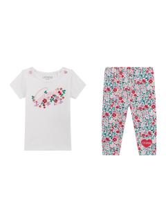 Dívčí komplet tričko a legíny GUESS, motiv květin Barva: Mix barev, Velikost: 68