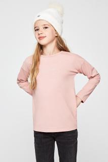 Dívčí tričko s dlouhým rukávem PEPE JEANS, starorůžové NURIA Barva: Starorůžová, Velikost: 152/158