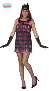 Charlestonové šaty pink  dámský karnevalový kostým varianta: L 42/44