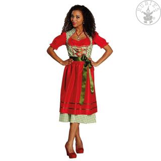 Dirndl  tradiční kostým červeno-zelený D varianta: 36