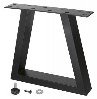 Kovový rám pod stoly, 420x450 mm, kónický, černý