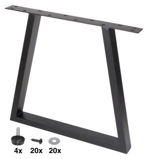 Kovový rám pod stoly, 730x780 mm, kónický, černý