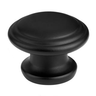Nábytková knopka Bems průměr 34mm, plast, černá matná