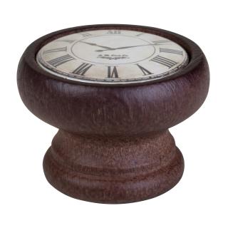 Nábytková knopka Clock, průměr 40mm, ořech