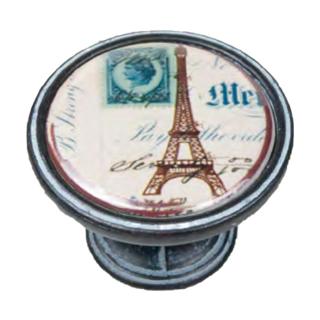 Nábytková knopka Paris, průměr 37mm, černá rez