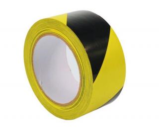 Páska šrafovaná - žlutočerná, 50mmx33m, samolepicí