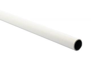 Šatní tyč, délka 2000mm, průměr 20mm, bílá
