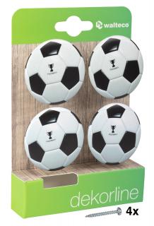 Set nábytkových knopek, Fotbalové míče, průměr 50mm,  4 ks