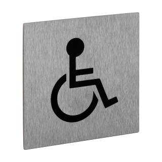 Symbol  WC-invalidé ,  60x60mm, nerez, samolepka